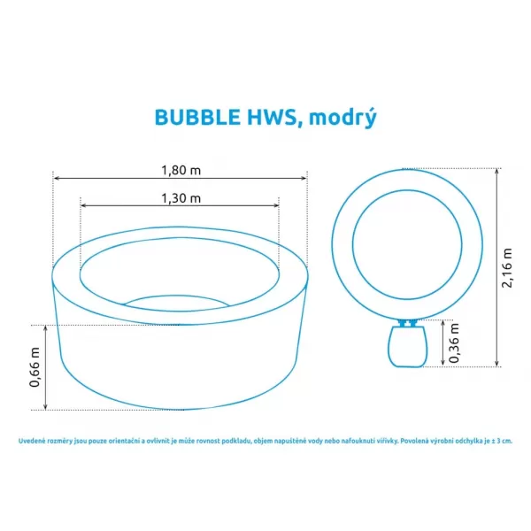  Bazén vírivý nafukovací Pure Spa - Bubble HWS -modrý -Intex 28486EX 