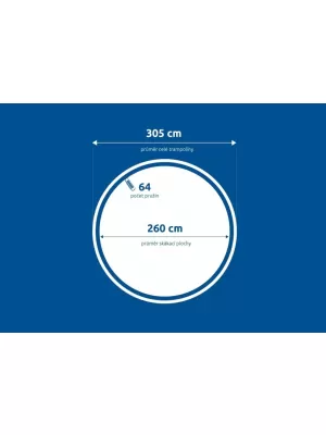 Náhradní skákací plocha pro trampolínu Marimex 305 cm - 64 pružin / průměr 260 c