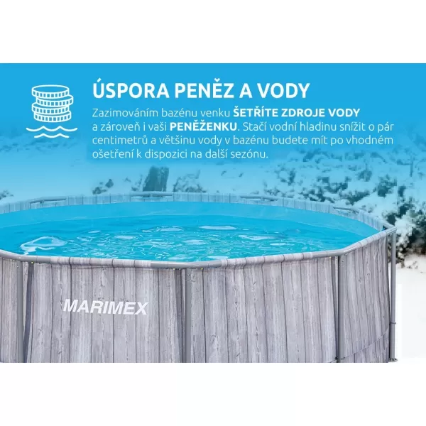  Bazén Florida 3,66x0,99 m se skimmerem - motiv ŠEDÉ DŘEVO 